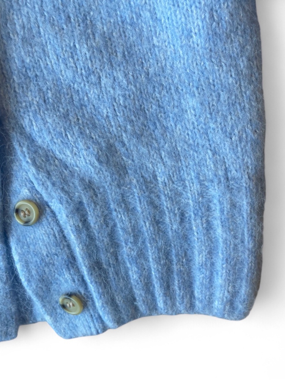 COS *WOOL/ALPACA* Sky Light Baby Blue Short Sleeve Knit Cardigan Sweater XSMALL - Picture 5 of 14